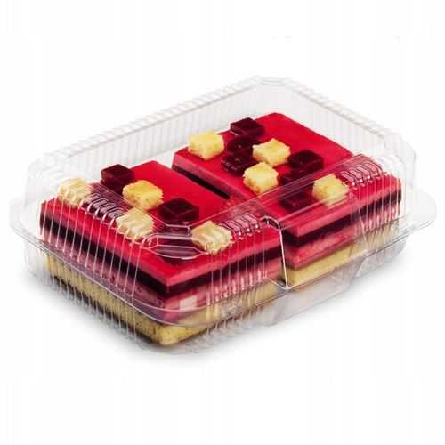 Pojemniki plastikowe na ciasto komunie ślub opakowanie jednorazowe 50szt na Arena.pl