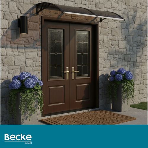 Daszek nad dzrwi wejściowe zadaszenie na balkon okno klimę brązowy 200x100 na Arena.pl