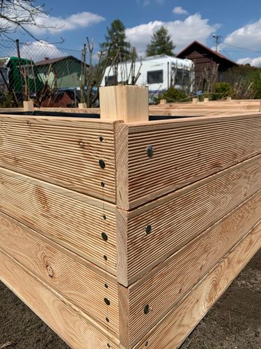 Grządka podwyższona GP12, 200x100x27, modrzew, śruby na Arena.pl