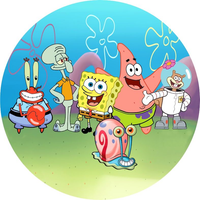 Opłatek na tort SpongeBob Kanciasto Głowy Postać Bajkowa