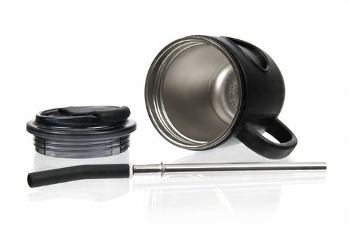 Kubek Termiczny ze Słomką Casno Booker 450 ml Czarny na Arena.pl