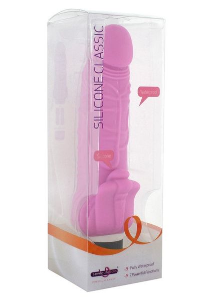 Wibrator Silikonowy Ze Stymulatorem Łechtaczki Silicone Classic zdjęcie 3