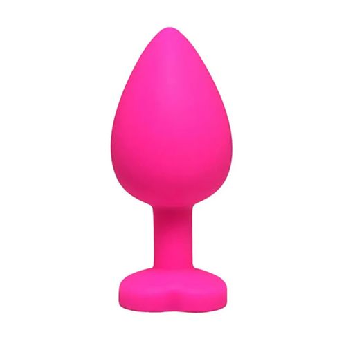 Pink Large Heart-Shaped Butt Plug With White Crystal na Arena.pl