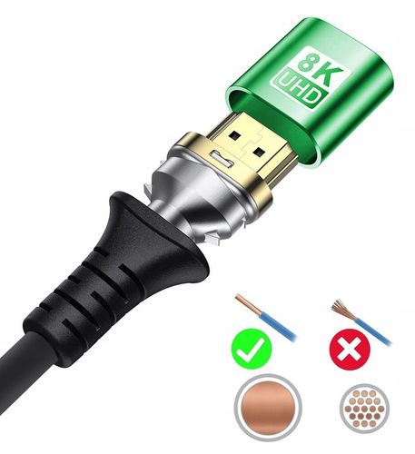 KABEL PRZYŁĄCZE HDMI - HDMI 2.1 8K 4K 144Hz 3m na Arena.pl