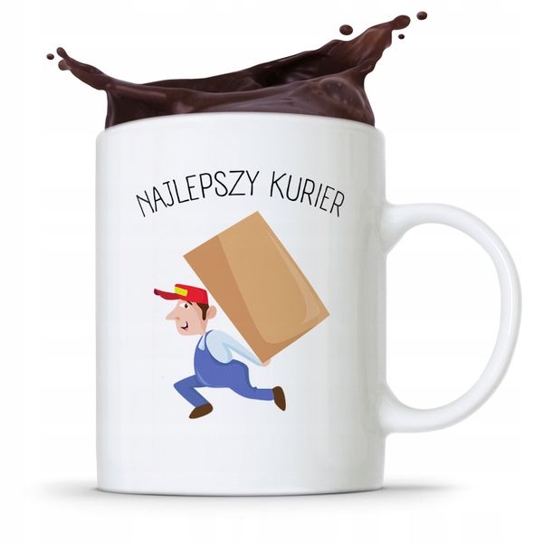 Kubek Prezent Dla Kuriera Najlepszy Kurier Prezent Z Nadrukiem Ze Zdjęciem zdjęcie 1