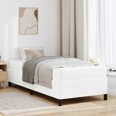 Rama łóżka z materacem Biały 80 x 200 cm Skóra syntetyczna