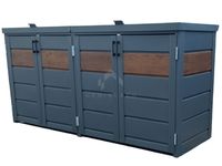 Zabudowa koszy na śmieci wiata śmietnikowa 275x80x120cm 4x240L NB224