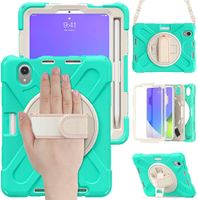 Etui do iPad Mini 6 8.3" z Podstawką i Paskiem na Ramię Miętowe