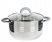 GARNEK ZE STALI NIERDZEWNEJ 4L GAZ 22CM INDUKCJA