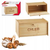 Chlebak bambusowy z napisem Chleb, 39,5 × 24,5 × 18 cm, Klausberg, KB-7934