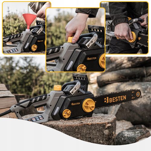 PIŁA ŁAŃCUCHOWA PILARKA ELEKTRYCZNA DO DREWNA 2400W PROWADNICA 40CM + OLEJ na Arena.pl