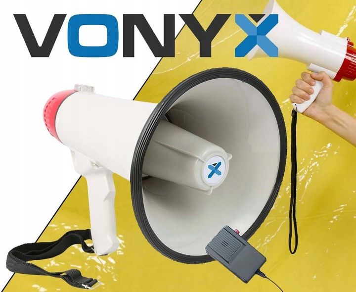 Megafon z mikrofonem i funkcją syreny szczekaczka zdjęcie 11