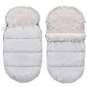 Śpiworek do wózka 4w1, śpiwór do sanek, gondoli z torbą 90 cm jasny popiel