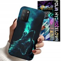 ETUI DO XIAOMI POCO M3 - WILK ZWIERZĘTA KOLOROWE OBUDOWY + FOLIA