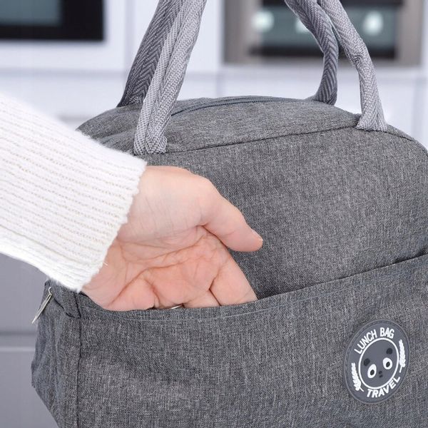 TORBA TERMICZNA śniadaniowa do pracy na jedzenie lunch torebka plażowa zdjęcie 13