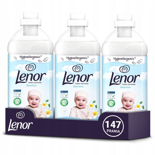 Zestaw 3x Lenor Sensitive Hipoalergiczny płyn do płukania tkanin 147 na Arena.pl
