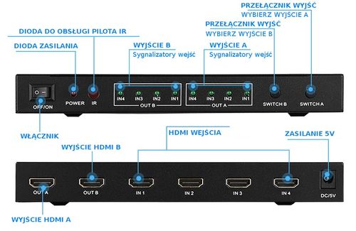 Matrix HDMI 4/2 Spacetronik SPH-M42 4K na Arena.pl