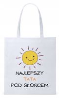 Dla Taty Tatusia Prezent Torba Eco Biała Shopper Z Nadrukiem Ze Zdjęciem