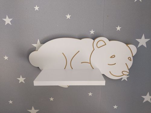 Półka śpiący Misiu Biały Miś na Arena.pl