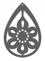 Zawieszka dekor ozdoba ażurowa dekoracja Z7 szara