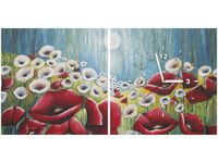 40 80CM ZEGAR 2 ELEM MAKI ŚWIETLE KSIĘŻYCA ŚCIENNY