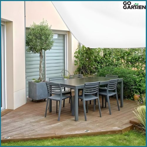 Żagiel markiza daszek przeciwsłoneczny na taras balkon UV słońce biały 4x3m na Arena.pl