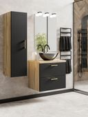 ZESTAW MEBLI ŁAZIENKOWYCH LUNA 60 szafka umywalka słupek w. (W5) + EC