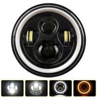 Lampa przednia 7" Full LED 8, 1szt Harley Davidson, Jeep