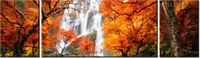 90CM 80 OBRAZ 3 ELEM JESIENNY WODOSPAD ŚCIENNY