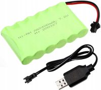 Akumulator 7.2V 2400mAh Ni-MH 2Pin ładowarki USB