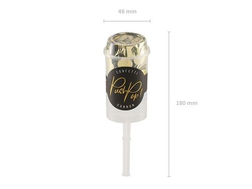 Konfetti strzelające Push Pop, złote na Arena.pl