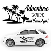 NAKLEJKA NA BOK AUTA dekoracyjna wodoodporna palmy KAMPER samochód 100cm