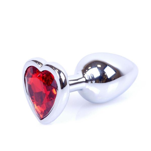 Plug-Jewellery Silver  Heart Plug- Red zdjęcie 10