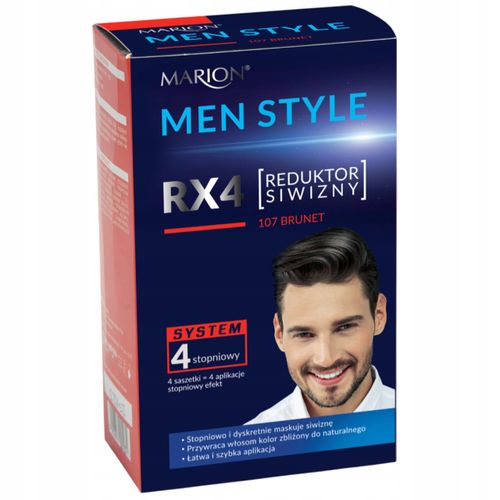MARION MEN STYLE RX4 ODSIWIACZ REDUKTOR SIWIZNY 107 BRUNET 4X15ML na Arena.pl
