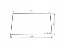 szyba tylna - tył do ciągnika C-330 T-25 kabina Ciechanów płaska bezbarwna