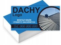 Wizytówki firmowe GOTOWY PROJEKT GRATIS 100 sztuk MONTAŻ POKRYĆ DACHOWYCH