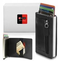 Automatyczne ETUI na Karty Ochrona RFID Portfel Wysuwany Pako Jeans CZARNY