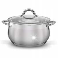 Garnek tradycyjny nierdzewny baryłka 4.7l 22cm z pokrywką