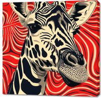 Obraz 100x100cm Wzrok Żyrafy