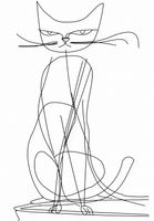 Plakat 68x98cm Kot Linijny