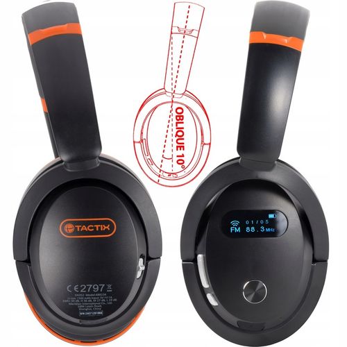 SŁUCHAWKI NAUSZNIKI OCHRONNE RADIO, BLUETOOTH 5,3 TELEFON HANDS-FREE TACTIX na Arena.pl