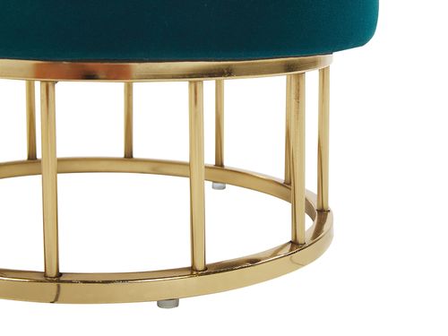 Puf ze schowkiem ø 37 cm niebieski ELGIN na Arena.pl