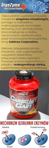 Amix CarboJet Gain 1000g masówka mass gainer mutant MEGA jakość białko WPC na Arena.pl