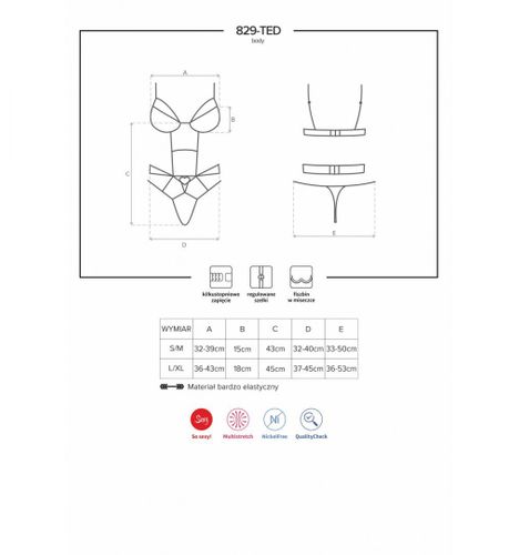 829-TED-3 body czerwone L/XL na Arena.pl