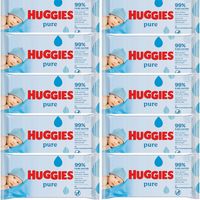 Huggies Pure chusteczki nawilżane 10x56 zestaw