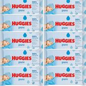 Huggies Pure chusteczki nawilżane 10x56 zestaw