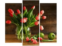 90 80CM OBRAZ T3 ELEM PIĘKNY BUKIET DRUK ŚCIENNY