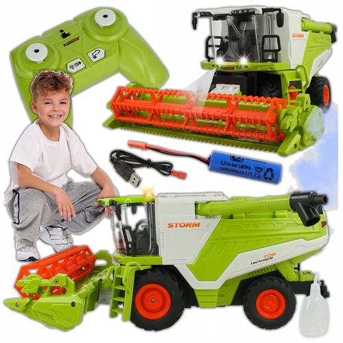 Kombajn Zdalnie Sterowany Pilot R/C Traktor Generator DYMU Światła Dźwięk na Arena.pl