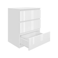 Komoda biała połysk AVEN 60 cm z 3 szufladami różne kolory DARMOWA DOSTAWA