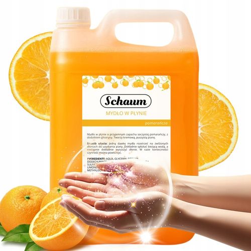 MYDŁO W PŁYNIE do rąk Wydajne Orzeźwiające Pomarańczowe Zapas Baniak 5L na Arena.pl